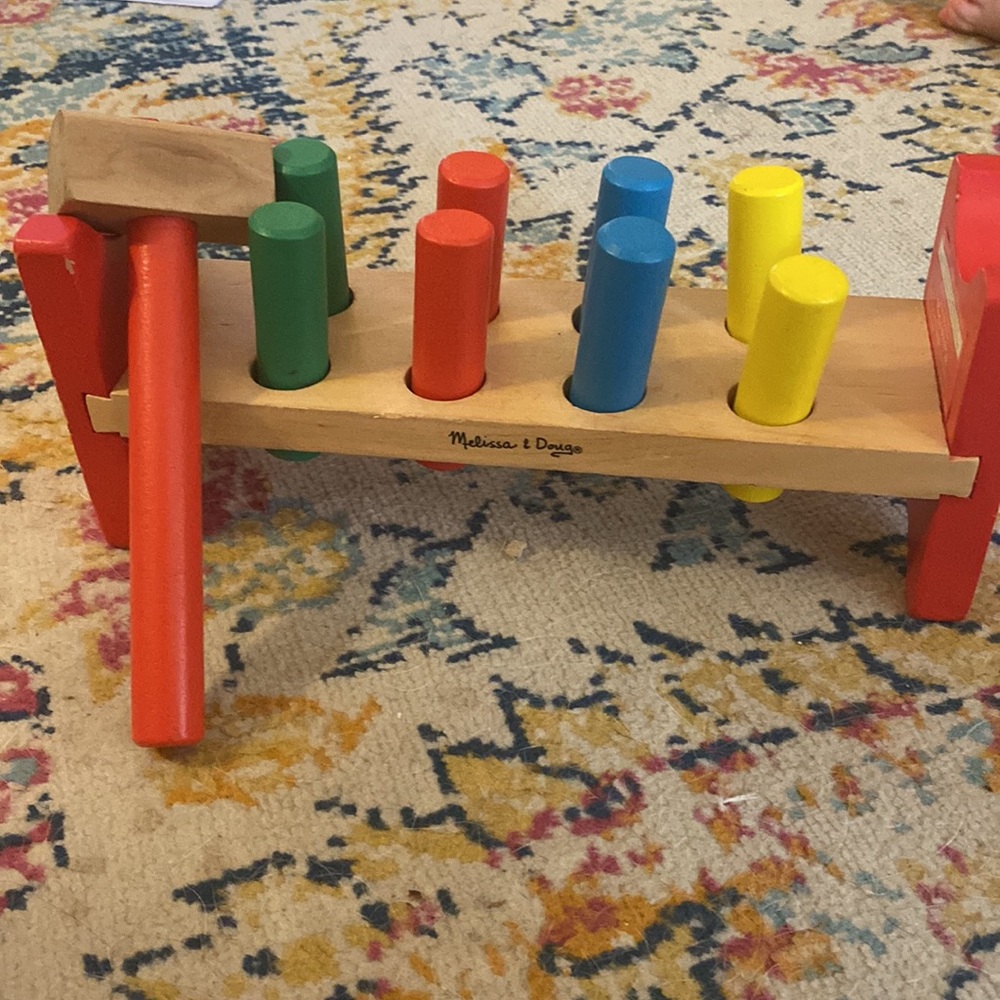 Melissa & Doug wooden peg & hammer